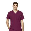 Bluza uniforma medicala, W123, 6355-WINE 3XL