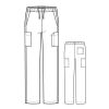 Pantaloni unisex uniforma medicala, W123, 5855-ROYA