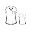 Bluza uniforma medicala, WonderWink Aero, 6329-WHIT