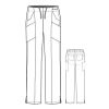 Pantaloni uniforma medicala, W123, 5155-WHIT