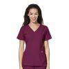 Bluza uniforma medicala, W123, 6155-WINE 3XL