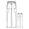 Pantaloni uniforma medicala, W123, 5355-GREY