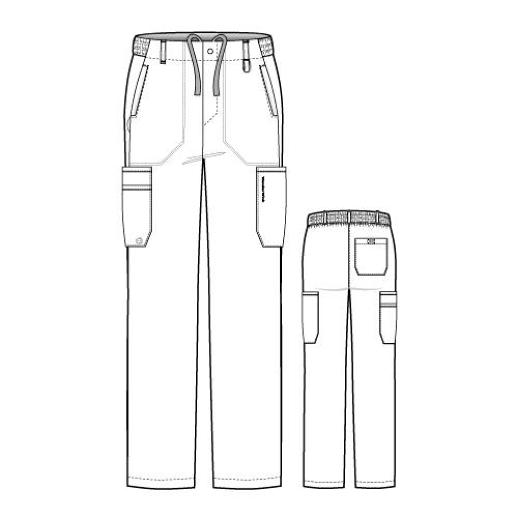 Pantaloni uniforma medicala, WonderWink PRO, 5619-WHIT