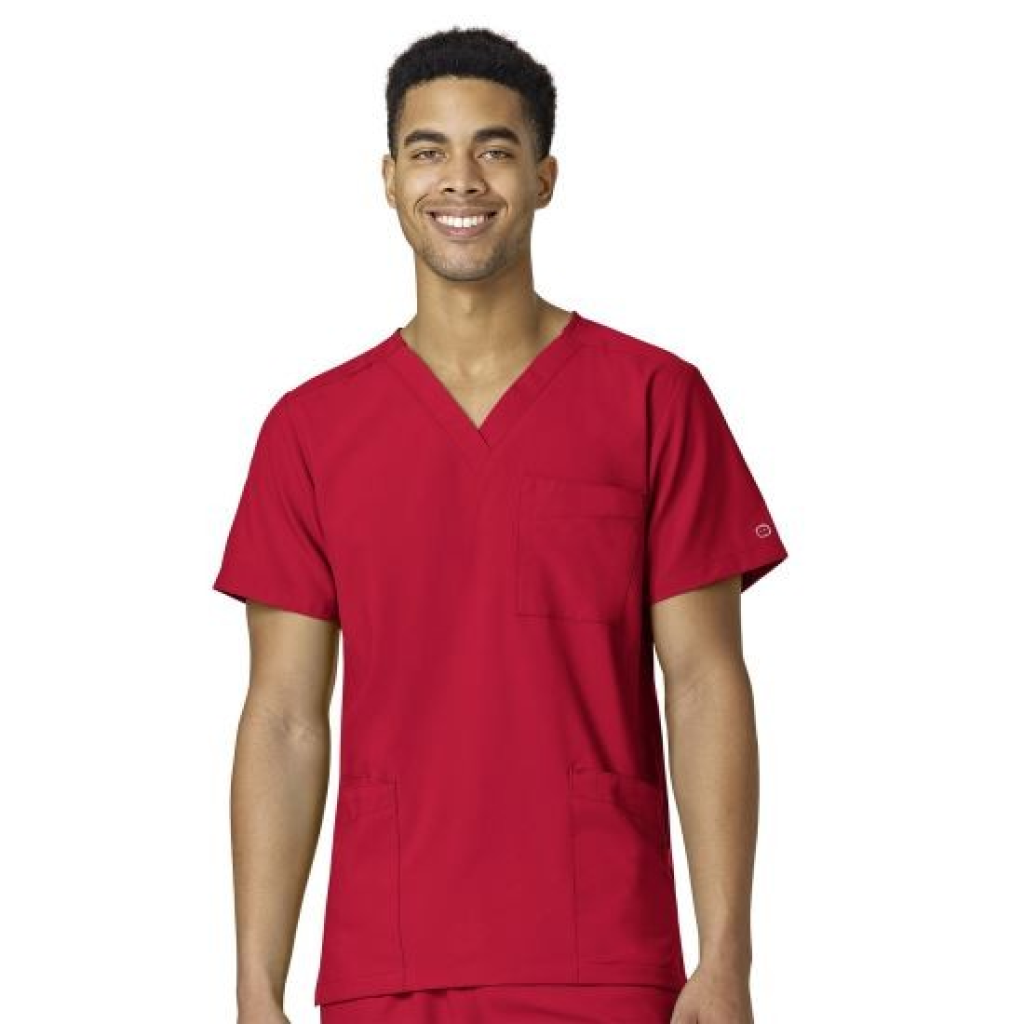 Bluza uniforma medicala, unisex, W123, 6855-REDT