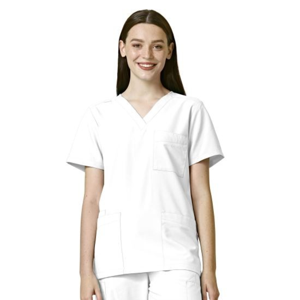 Bluza uniforma medicala, unisex, W123, 6855-WHIT