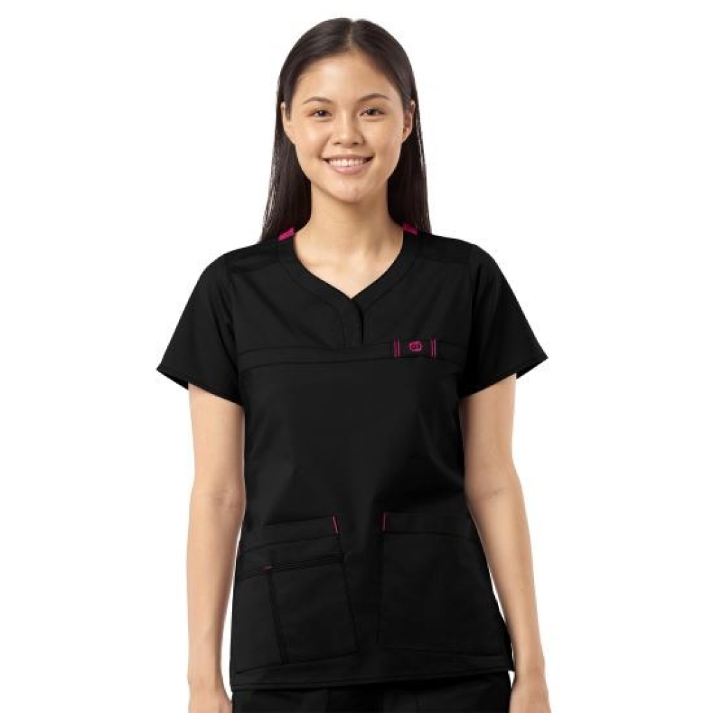 Bluza uniforma medicala, WonderFLEX, 6208-BLACK