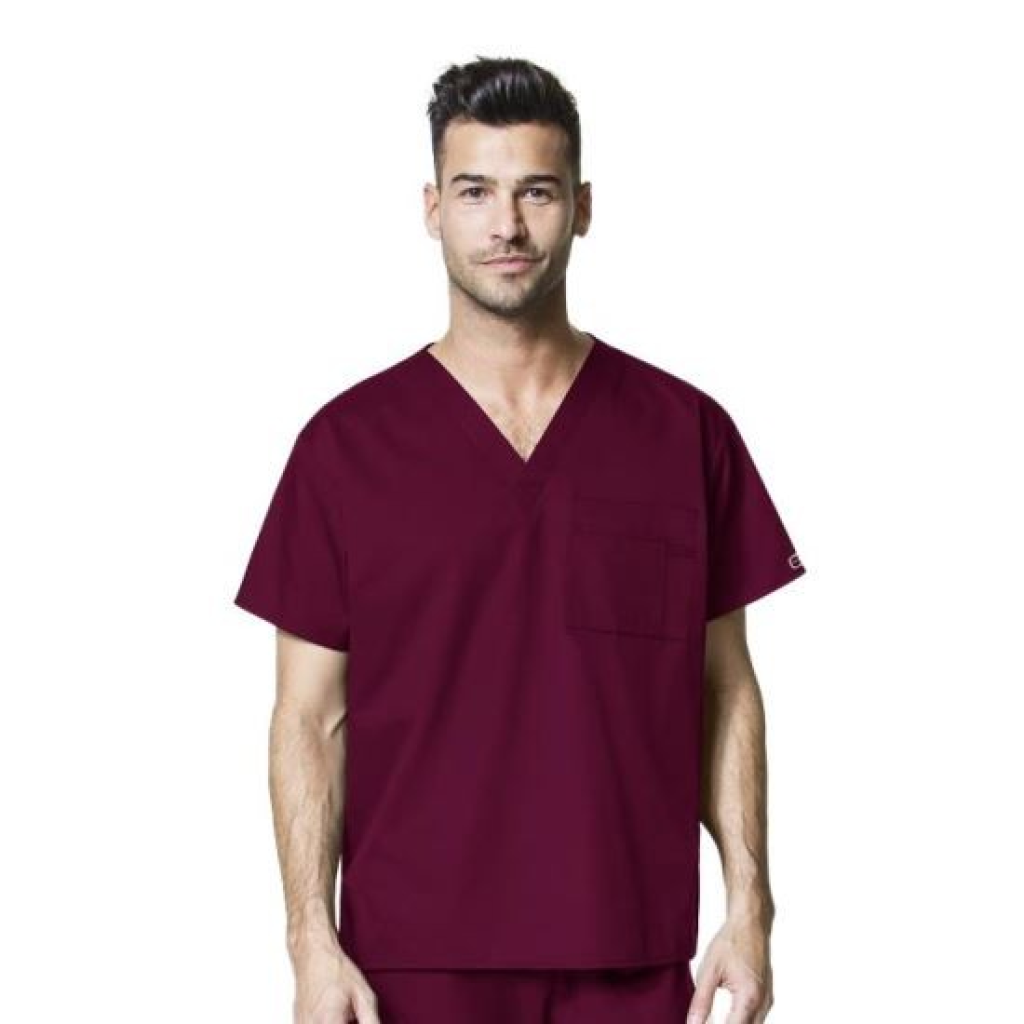 Bluza unisex uniforma medicala, WonderWORK, 100-WINE XL