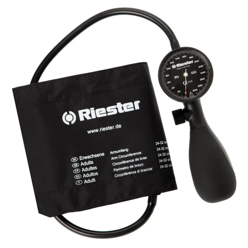Tensiometru Riester Shock-proof, negru, manseta obezi 1250-122