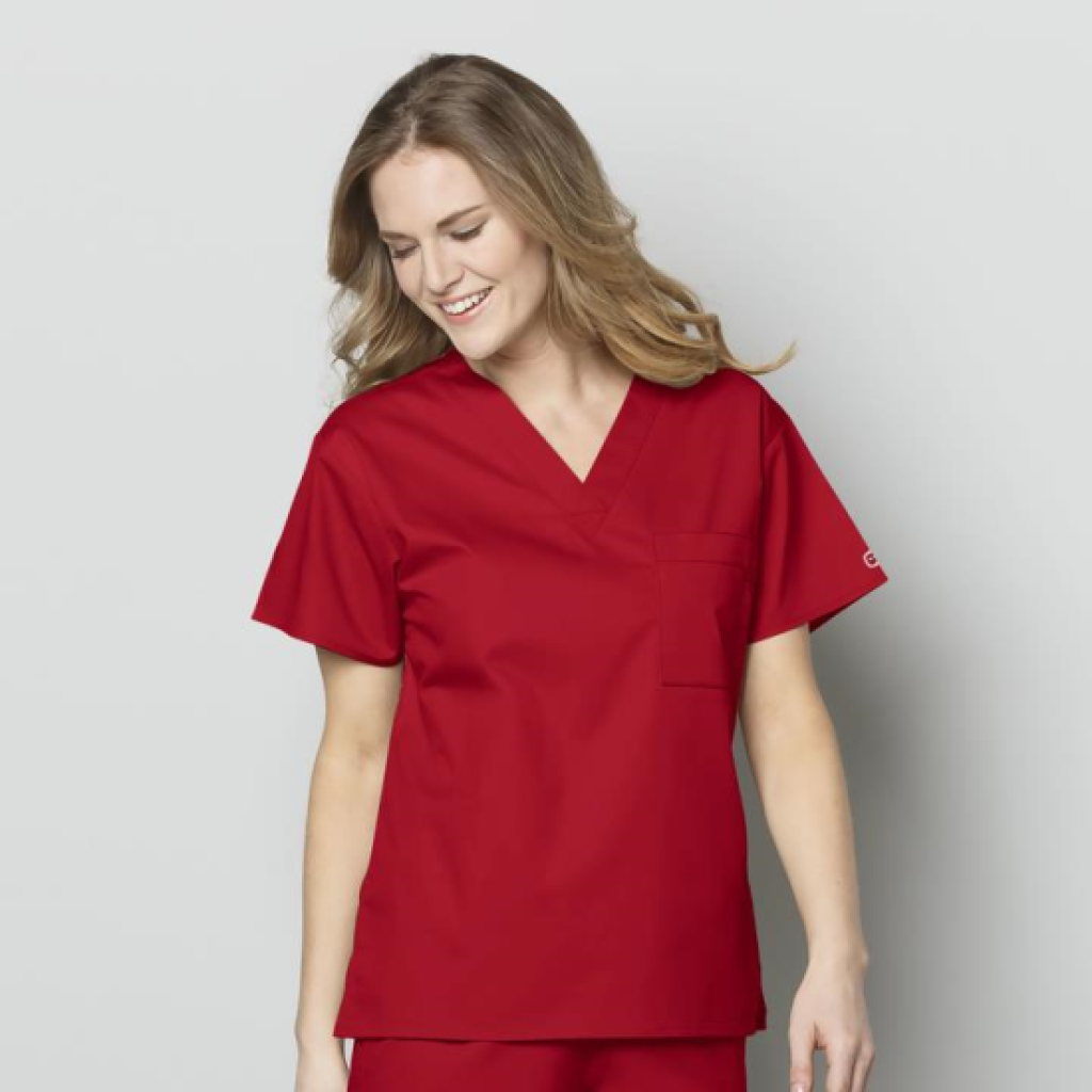 Bluza uniforma medicala, WonderWORK, unisex, 100-REDT