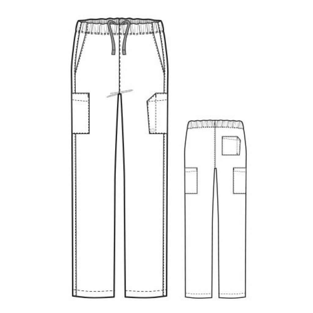 Pantaloni unisex uniforma medicala, W123, 5855-REDT