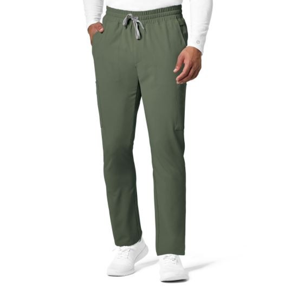 Pantaloni uniforma medicala, WonderWink Renew, 5434-OLIV(lung) XL