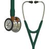 Pachet cardio - Stetoscop Littmann Cardiology IV Verde inchis, capsula sampanie 6206 + Borseta stetoscop Cardio Neagra