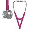 Pachet cardio - Stetoscop Littmann Cardiology IV Roz inchis - Zmeura 6158 + Borseta stetoscop Cardio Plum