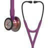 Pachet cardio - Stetoscop Littmann Cardiology IV Plum capsula curcubeu stem violet 6205 + Borseta stetoscop Cardio Plum